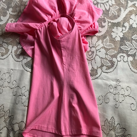 H&M Pink Off Shoulder Ruffle Top - Picture 7 of 7